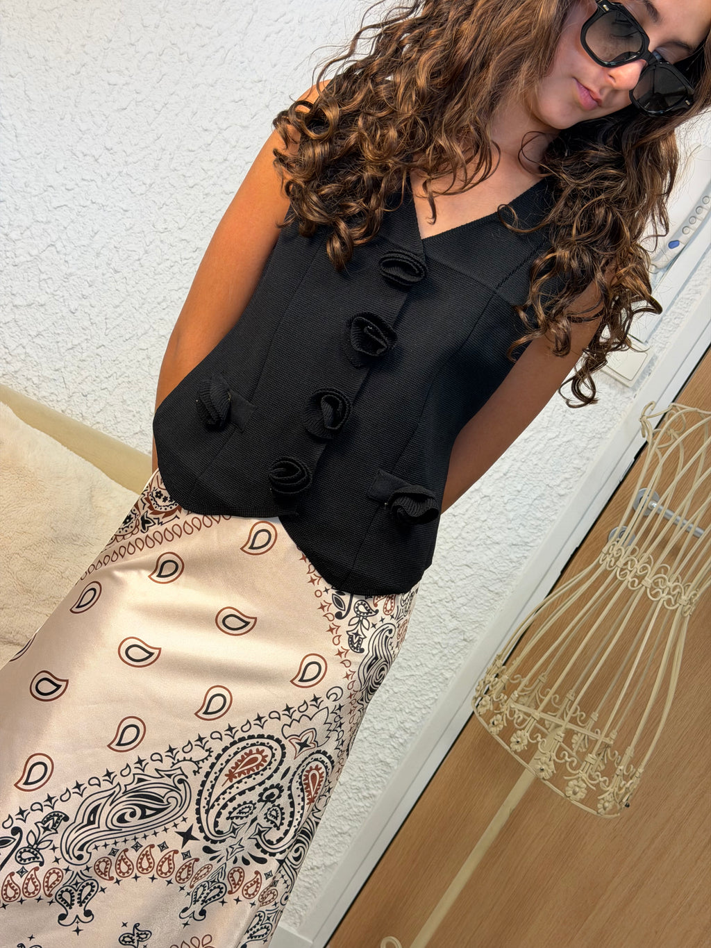 Gilet Black rose