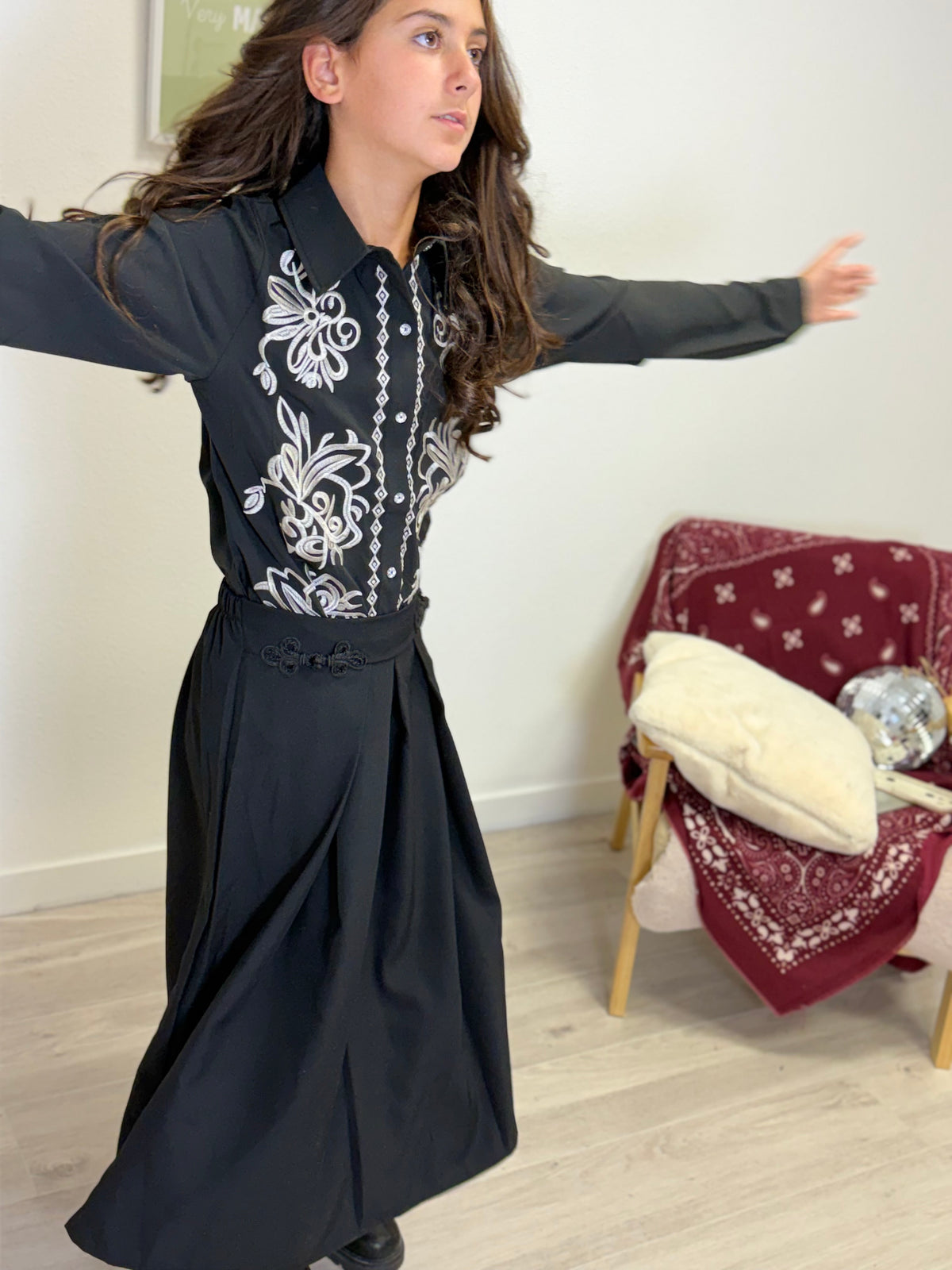 Chemise Boho Black