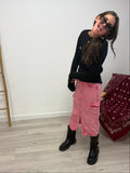 Jupe Cargo Denim Pink