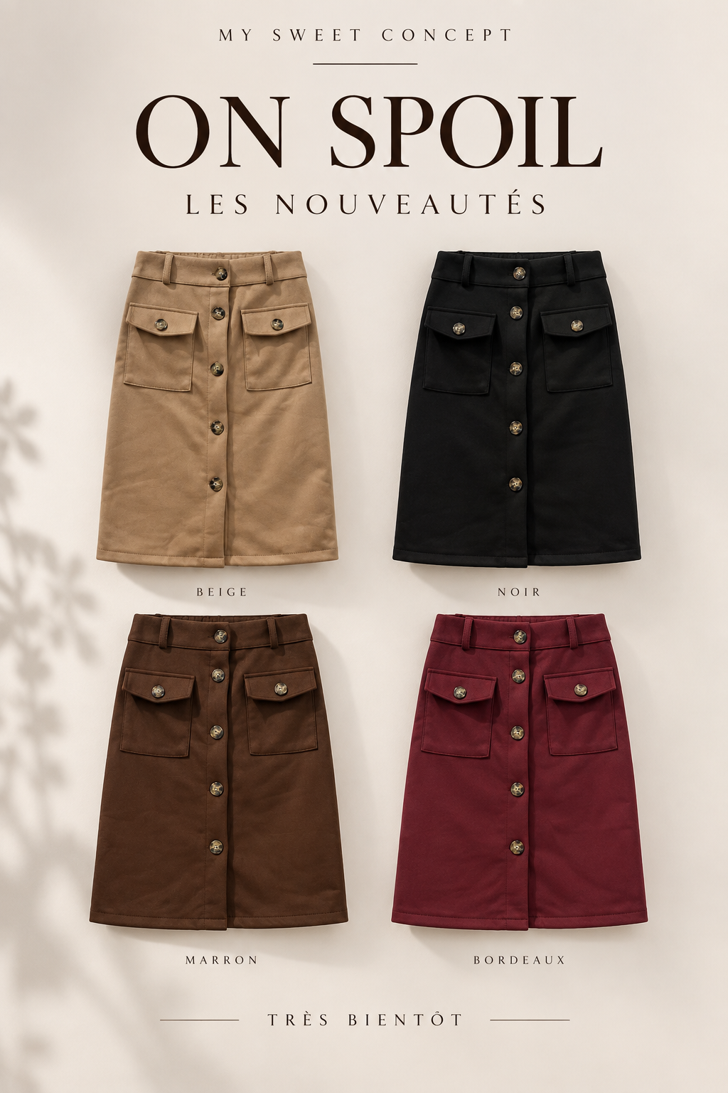 Jupe Safari Bordeaux