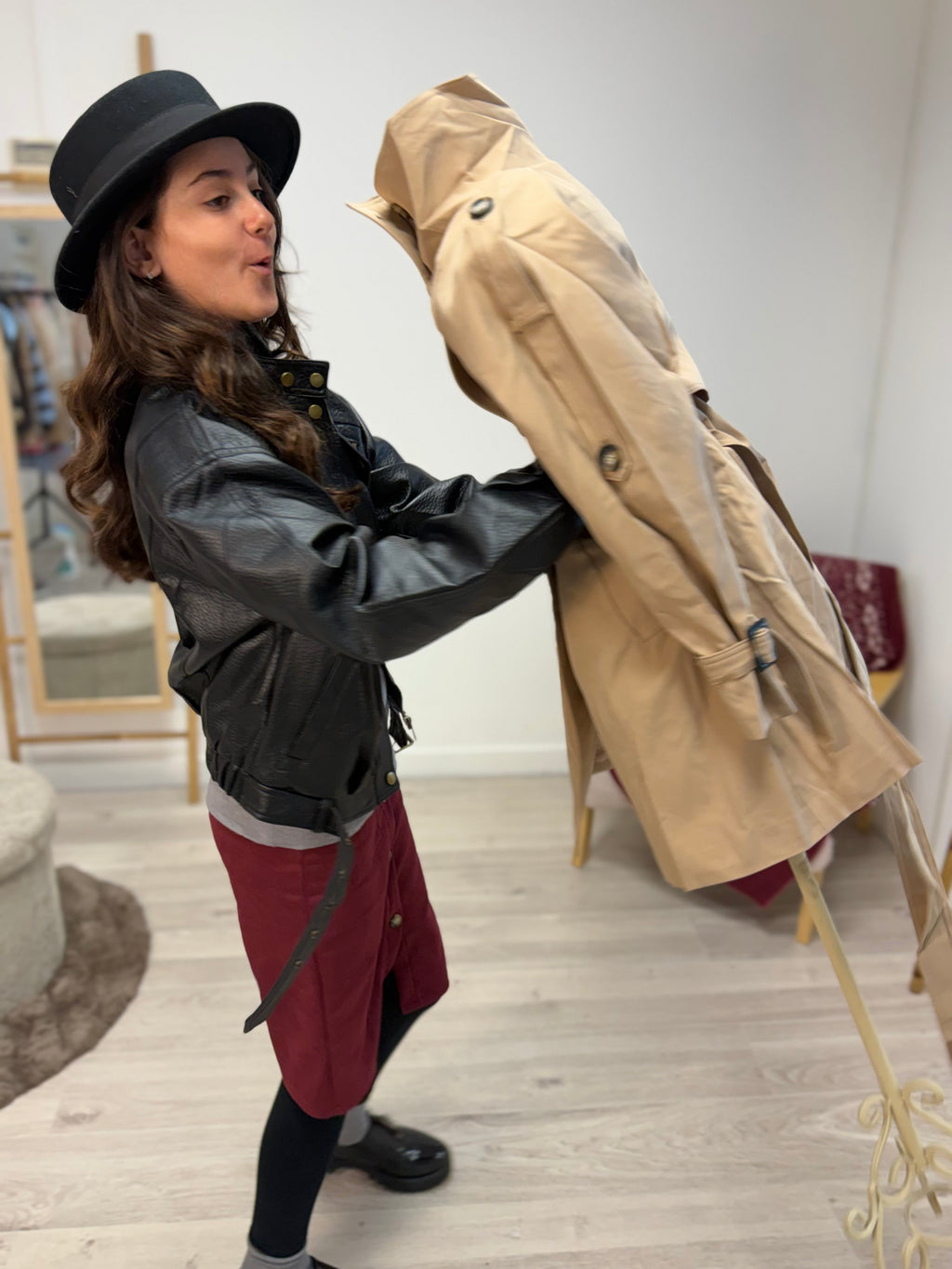 Jupe Safari Bordeaux