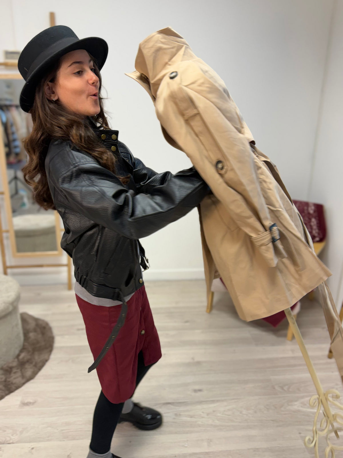 Jupe Safari Bordeaux